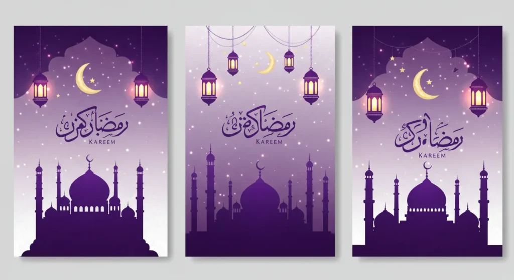 تصميم بطاقات تهنئة رمضان